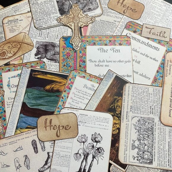 Lot 26 Plus Faith Journaling Cards mq Illustrated Bible Journaling Kit Supplies - Picture 3 of 16